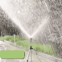 Automatic Rotating Garden Sprinkler with Adjustable Tripod - Efficient Lawn Watering System