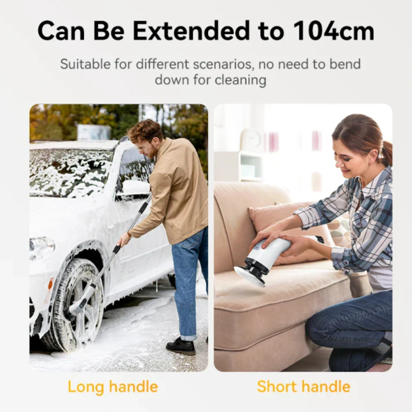 Rechargeable Electric Scrubber With 7 Versatile Brush Heads