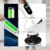 Rechargeable cleaning brush battery pack, power display and USB charging details