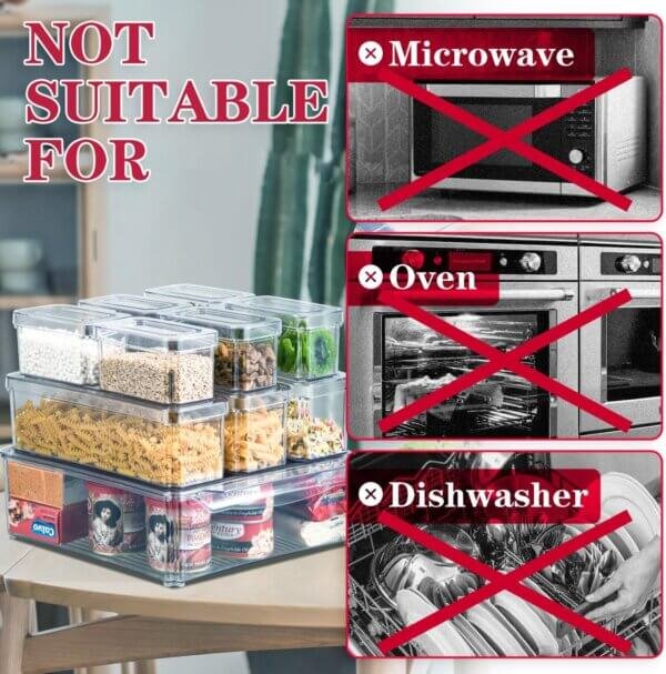 10-Piece Stackable Fridge Storage Container Set