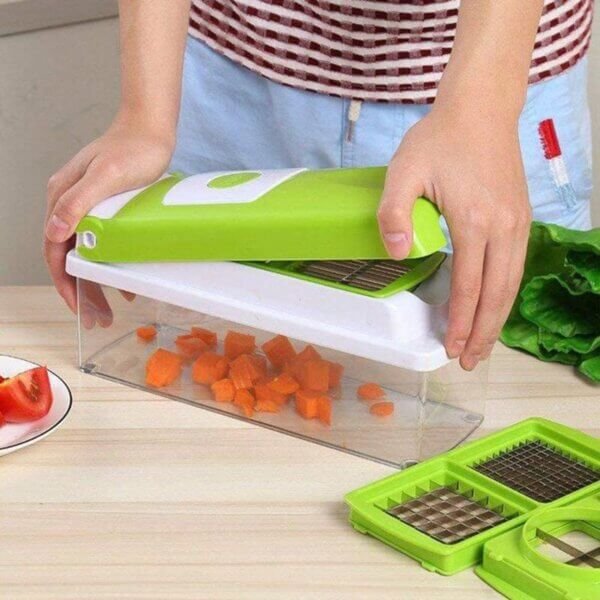 12-in-1 Vegetable Slicer with Interchangeable Blades and Built-In Collection Container  22 reviews