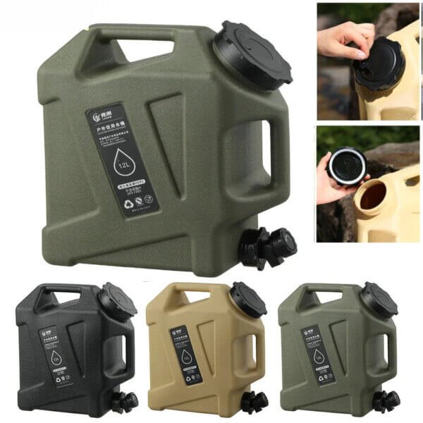 12L Portable Water Canister with Tap – Outdoor Camping Essential