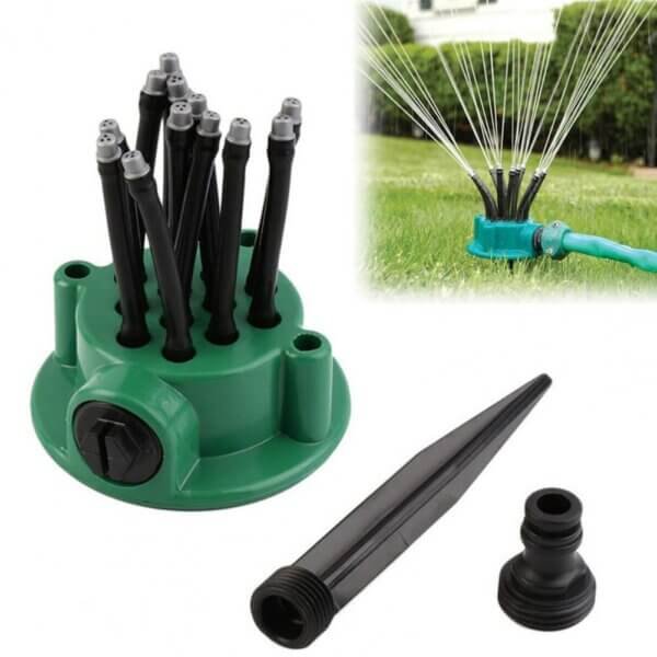 12-in-1 Garden Irrigation System - Adjustable 360-Degree Sprinkler for Efficient Watering