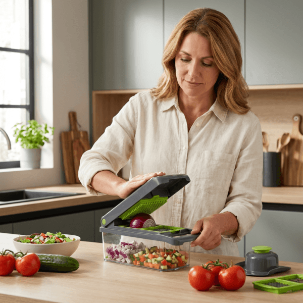 15-in-1 multifunction fruit & vegetable slicer – chop, dice & shred