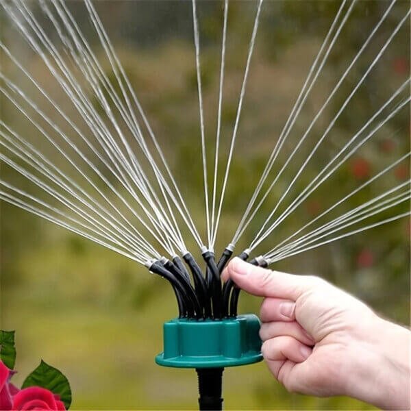 12-in-1 Garden Irrigation System - Adjustable 360-Degree Sprinkler for Efficient Watering