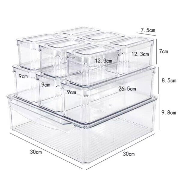 10-Piece Stackable Fridge Storage Container Set