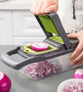 manual vegetable chopper dicing onion, multi-functional kitchen slicer for meal prep