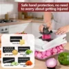 Safe Vegetable Slicer with Hand Protection Guard Safe vegetable slicer with hand protection guard, no injury when cutting vegetables