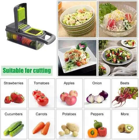 versatile manual vegetable chopper for fruits and veggies, suitable for onions, tomatoes and meal prep