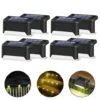 8-Pack Black Solar Step Lights Kit 8-pack black solar step lights set with solar panels and LED demo