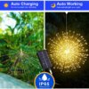 Waterproof Solar Firework Lights IP65 waterproof solar firework lights, auto-charging in sunlight, auto-on at night