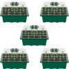 Adjustable humidity seed starter trays with lids, plastic plant germination kit for seedlings