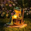 Frog Rocking Chair Solar Garden Light outdoor decor lamp