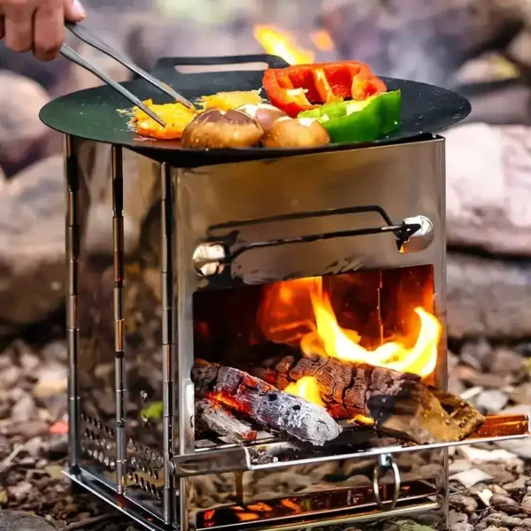 foldable wood camping stove