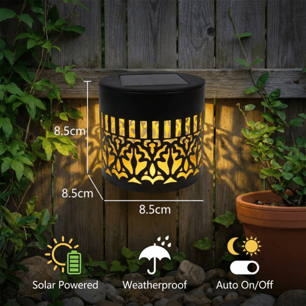 Solar Mandala Wall Light - IP65 Waterproof LED Outdoor Garden Fence Lamp
