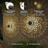 Solar Mandala Wall Light - IP65 Waterproof LED Outdoor Garden Fence Lamp