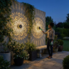 Solar Mandala Wall Light - IP65 Waterproof LED Outdoor Garden Fence Lamp