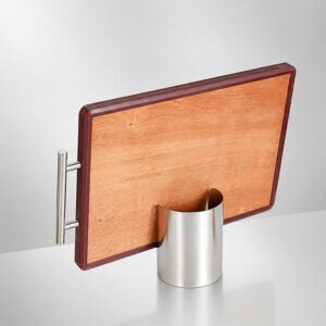 Multifunctional kitchen utensil rack – can store pot lids, spatulas and cutting boards. 4 Stainless steel multi-purpose rack securely holds pan lids and wooden cooking spoons