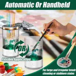 BrushClean Pro 4 Dual-use Electric Paint Brush Cleaner for automatic and handheld brush cleaning