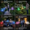 Four Key Features Solar Fibre Optic Firework Stake Lights solar fibre optic firework stake lights solar powered 7 colour changing weather resistant long runtime uk outdoor garden decor