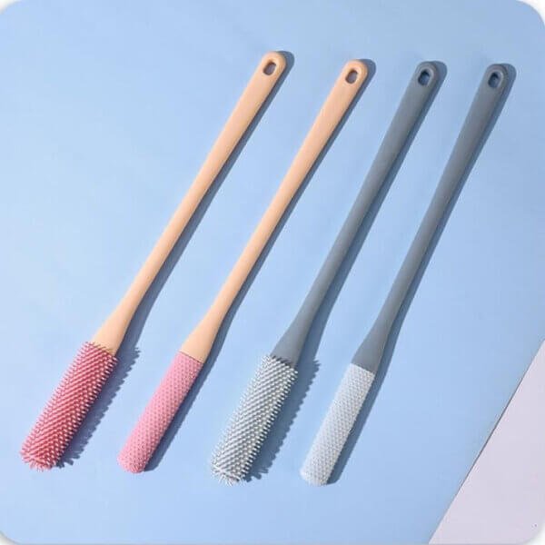Multi Colour Crevice Cleaning Brush UK Set â Pink, Beige & Grey UK multi-color crevice foot cleaning brush set with hanging loop