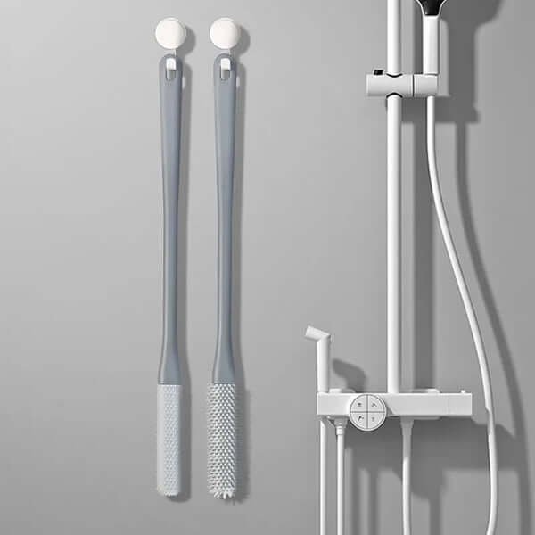 Grey Hanging Design Crevice Cleaning Brush UK For Bathroom Foot Care UK hanging crevice foot brush space-saving bathroom storage