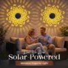 Colour changing solar mandala projector light, solar outdoor mandala projection wall light creating relaxing ambient night decor
